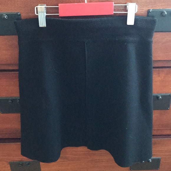 Zara Dresses & Skirts - Black Zara Heavy Cotton Knit Flare Skirt, Size Small